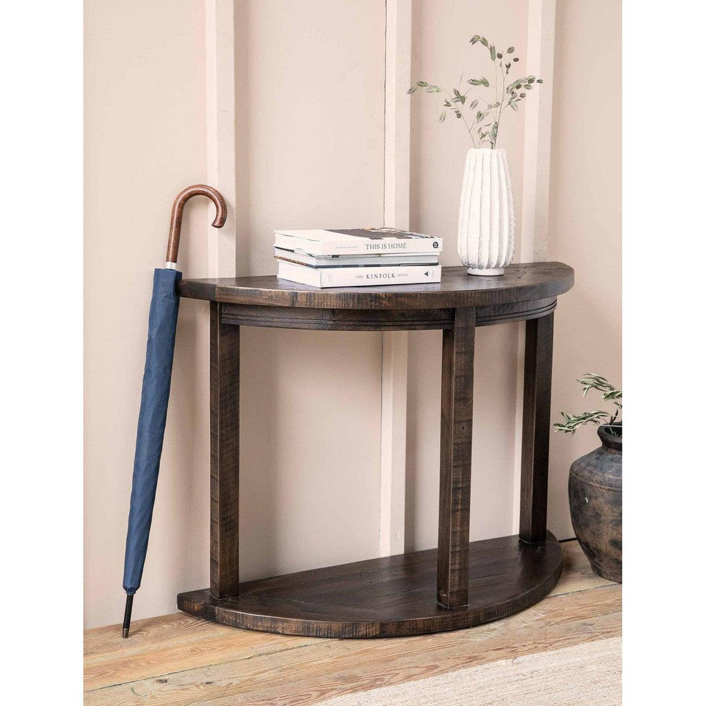 Oxhill Curved Console Table | Antique Brown - Consoles & Sideboards - Garden Trading - Yester Home