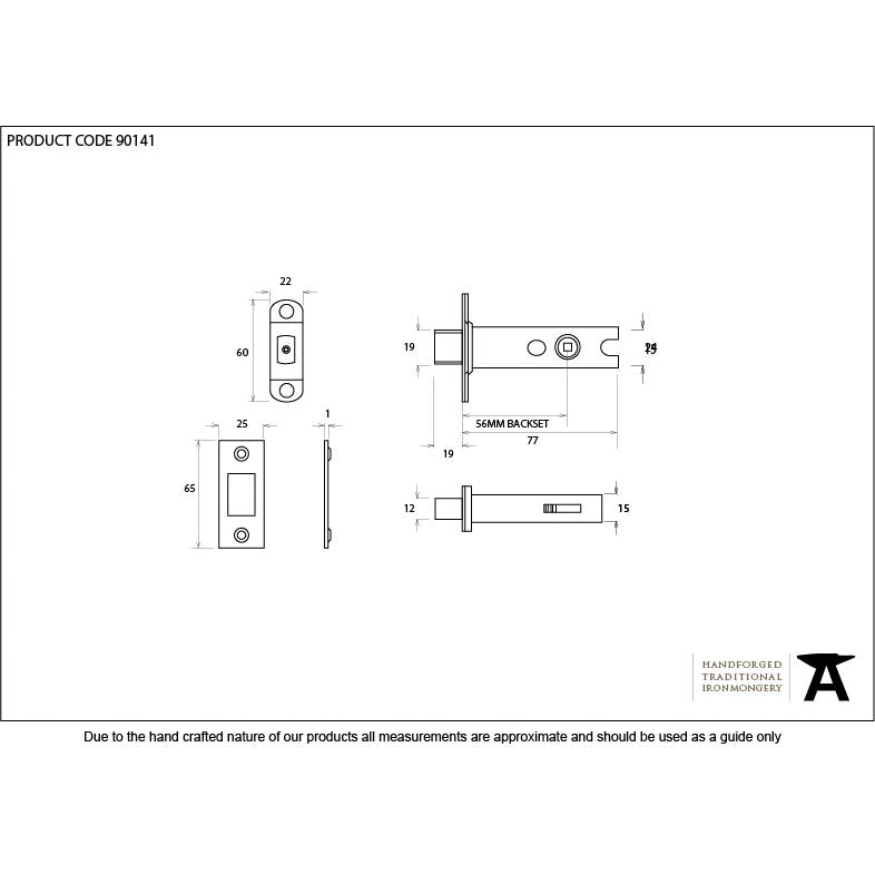 PVD 3" Heavy Duty Tubular Deadbolt | From The Anvil-Deadlocks & Deadbolts-Yester Home