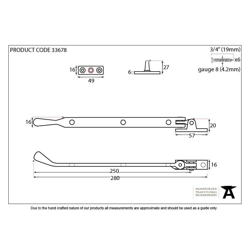 Pewter 10" Peardrop Stay | From The Anvil-Stays-Yester Home