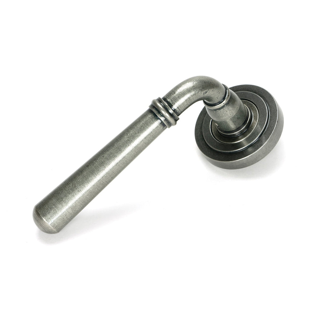 Pewter Newbury Lever on Rose Set (Art Deco) | From The Anvil-Concealed-Yester Home