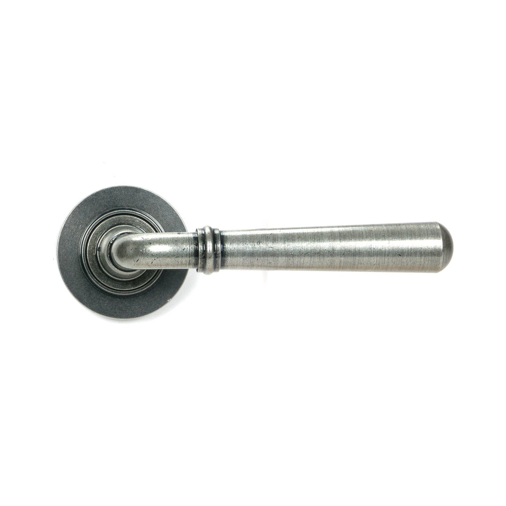 Pewter Newbury Lever on Rose Set (Plain) | From The Anvil-Concealed-Yester Home