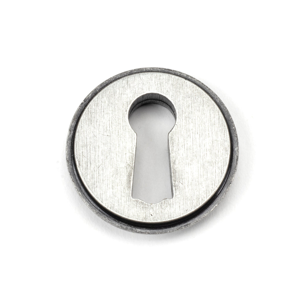 Pewter Round Escutcheon (Art Deco) | From The Anvil-Escutcheons-Yester Home