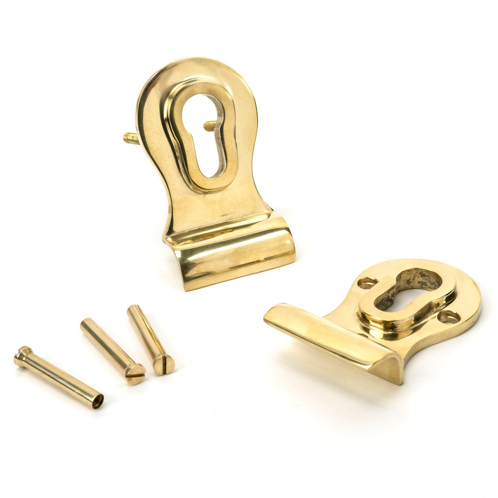 Polished Brass 50mm Euro Door Pull (Back to Back fixings) | From The Anvil-Euro Pulls-Yester Home