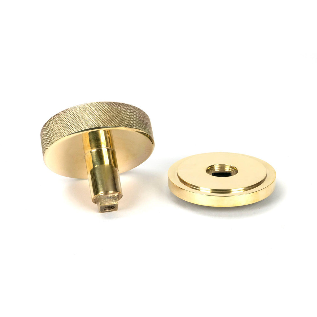 Polished Brass Brompton Centre Door Knob (Art Deco) | From The Anvil - Centre Door Knobs - From The Anvil - Yester Home
