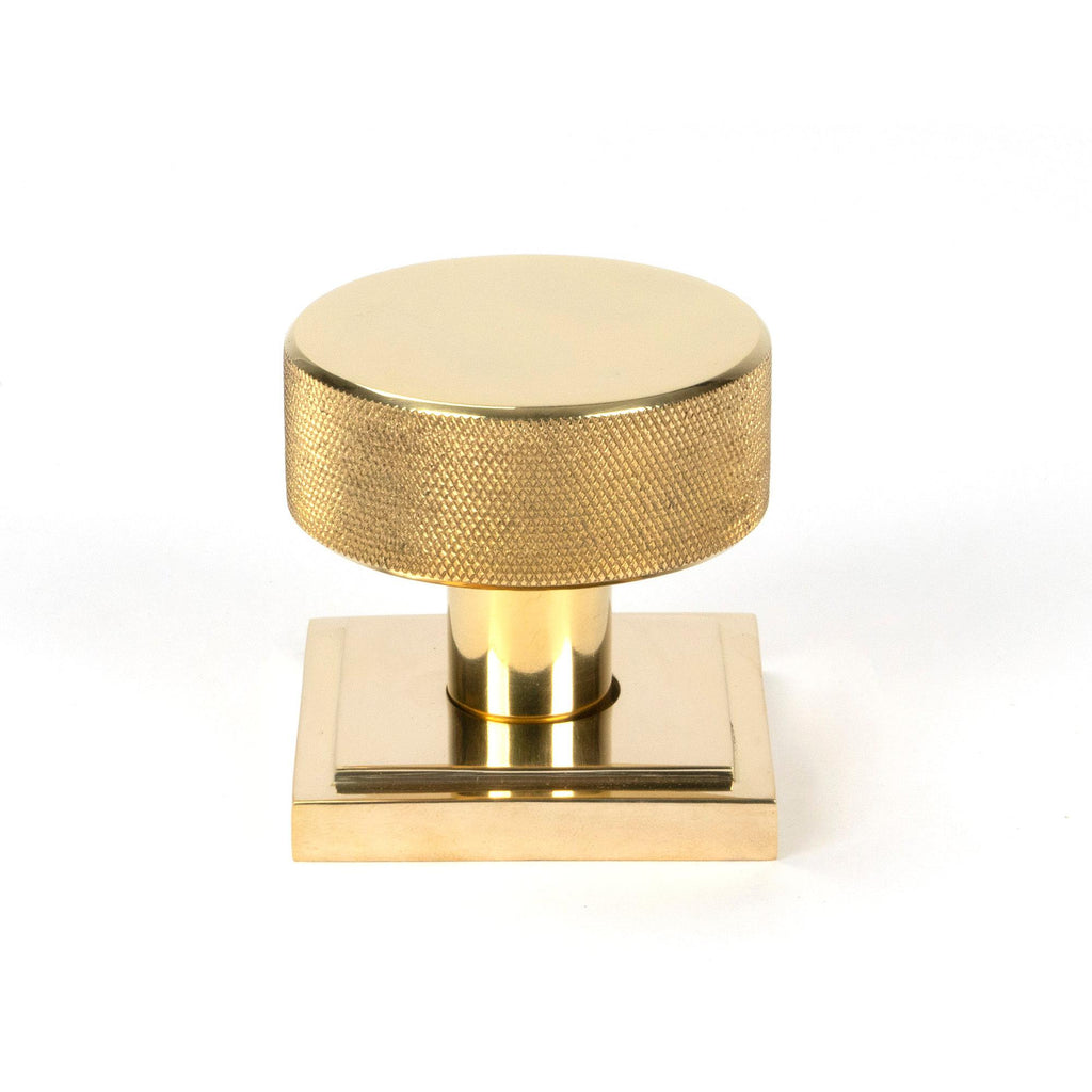 Polished Brass Brompton Mortice/Rim Knob Set Knob (Square) | From The Anvil - Mortice Knobs - From The Anvil - Yester Home