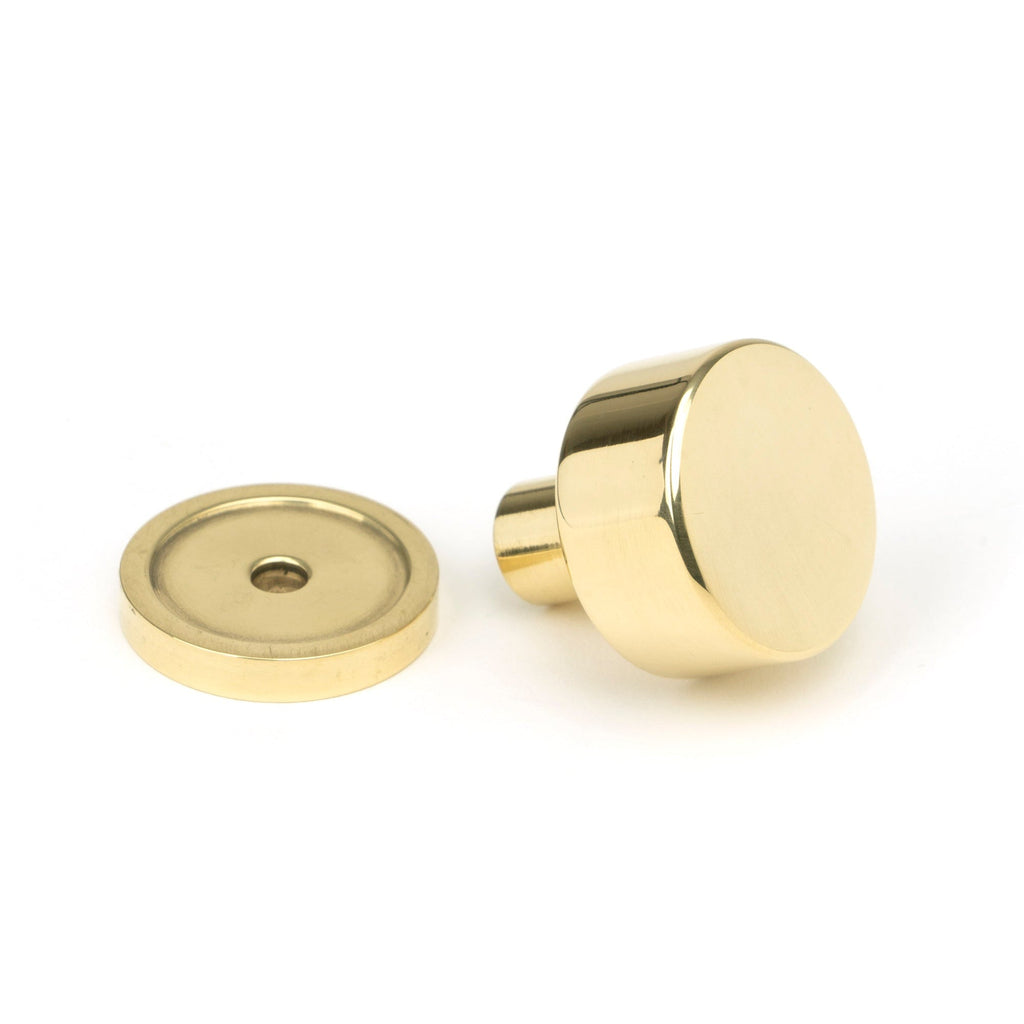 Polished Brass Kelso Cabinet Knob - 25mm (Plain) | From The Anvil-Cabinet Knobs-Yester Home