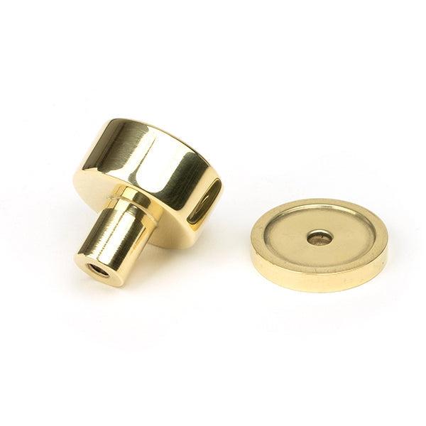 Polished Brass Kelso Cabinet Knob - 25mm (Plain) | From The Anvil-Cabinet Knobs-Yester Home