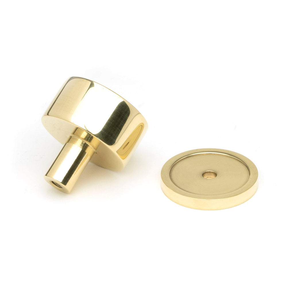 Polished Brass Kelso Cabinet Knob - 32mm (Plain) | From The Anvil-Cabinet Knobs-Yester Home