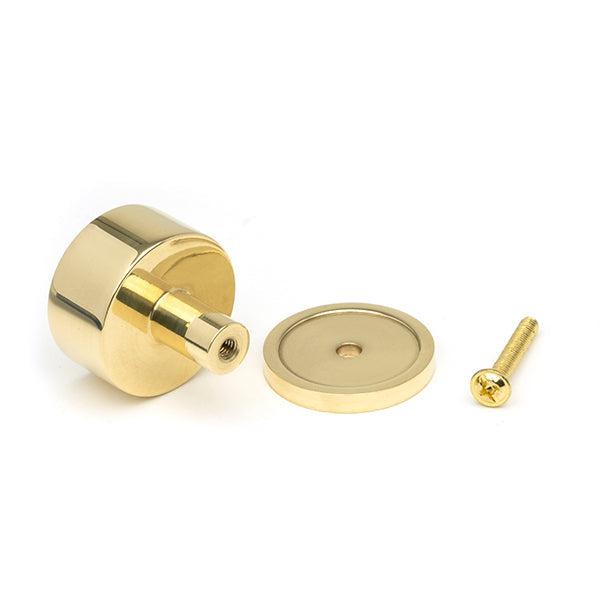 Polished Brass Kelso Cabinet Knob - 32mm (Plain) | From The Anvil-Cabinet Knobs-Yester Home