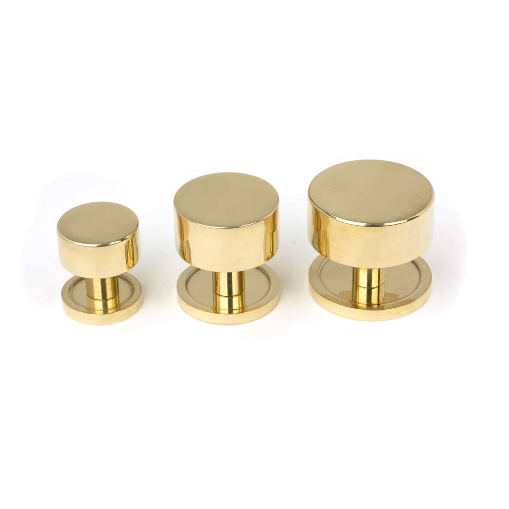 Polished Brass Kelso Cabinet Knob - 32mm (Plain) | From The Anvil-Cabinet Knobs-Yester Home