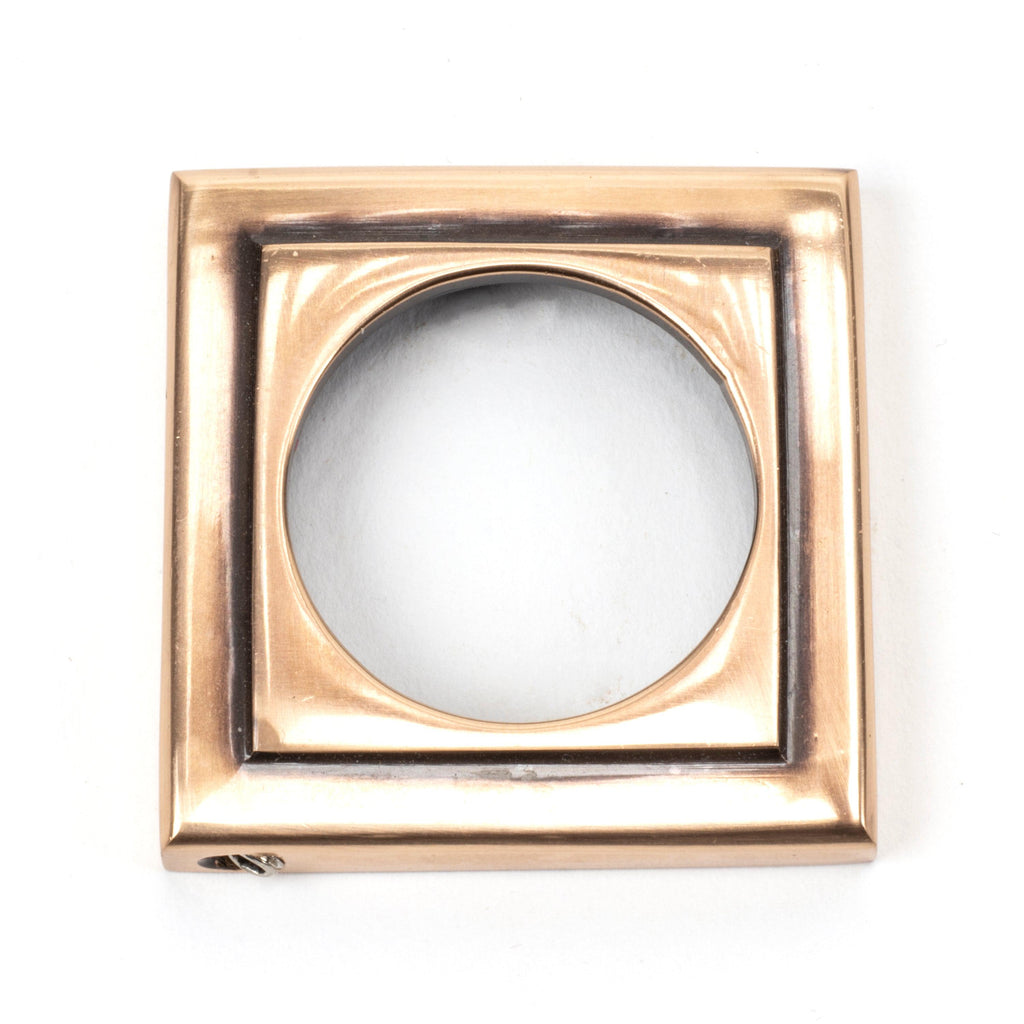 Polished Bronze Round Euro Escutcheon (Square) | From The Anvil-Euro Escutcheons-Yester Home