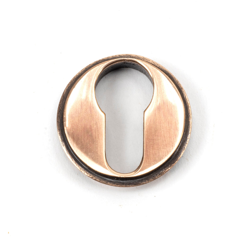 Polished Bronze Round Euro Escutcheon (Square) | From The Anvil-Euro Escutcheons-Yester Home