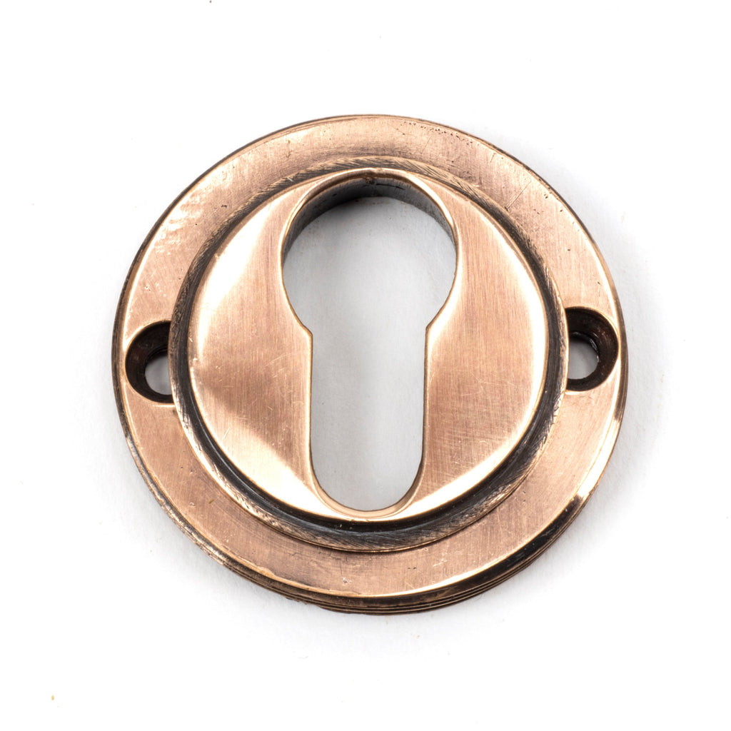 Polished Bronze Round Euro Escutcheon (Square) | From The Anvil-Euro Escutcheons-Yester Home