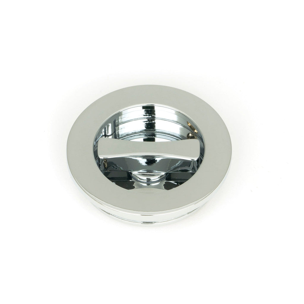 Polished Chrome 60mm Plain Round Pull - Privacy Set | From The Anvil-Cabinet Pulls-Yester Home