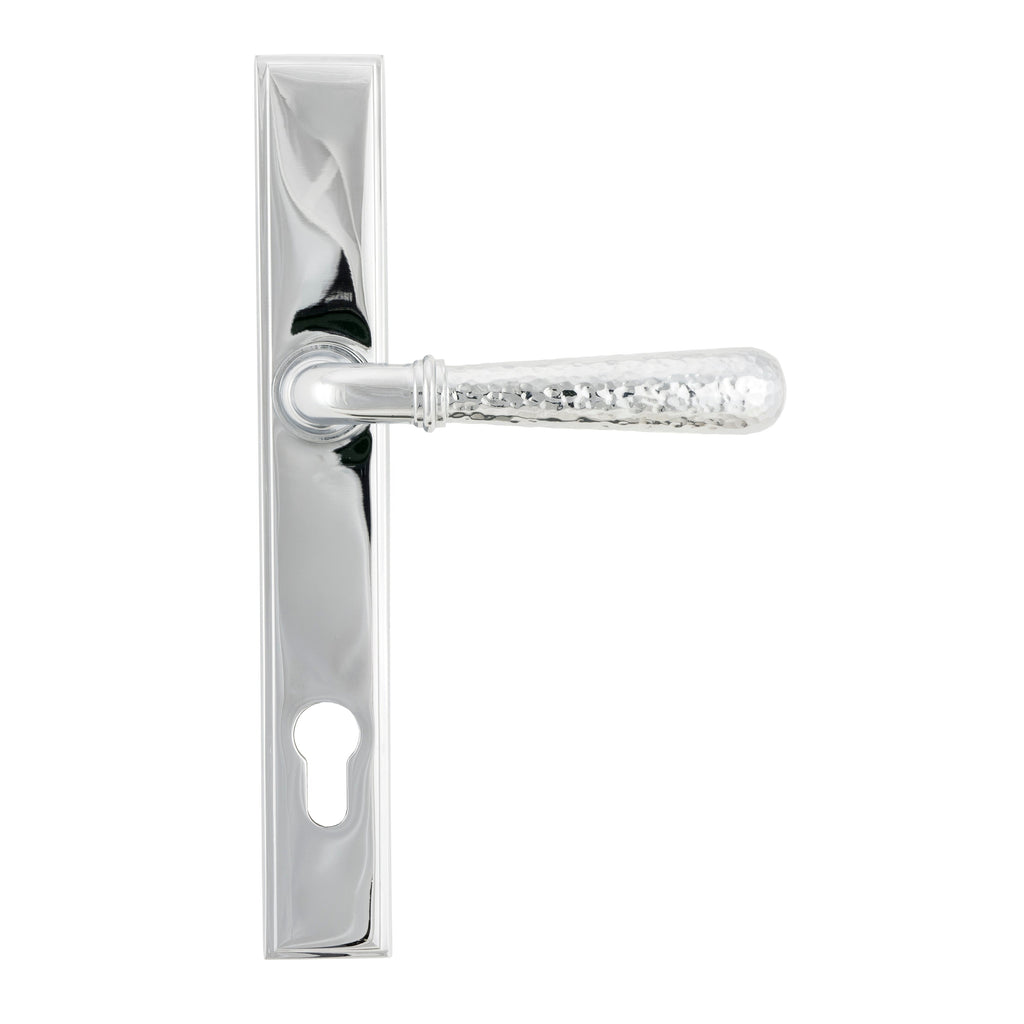 Polished Chrome Hammered Newbury Slimline Espag. Lock Set | From The Anvil-Espagnolette-Yester Home