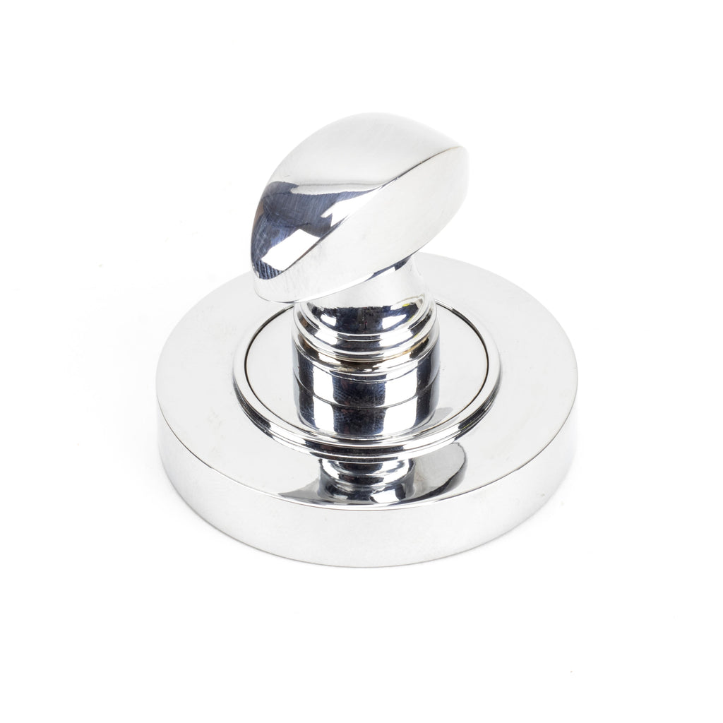 Polished Chrome Round Thumbturn Set (Plain) | From The Anvil-Thumbturns-Yester Home