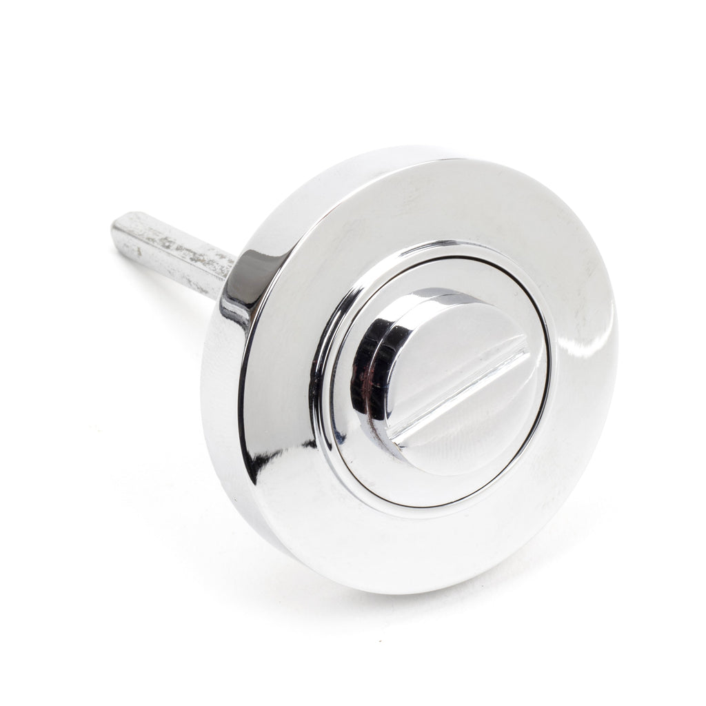 Polished Chrome Round Thumbturn Set (Plain) | From The Anvil-Thumbturns-Yester Home