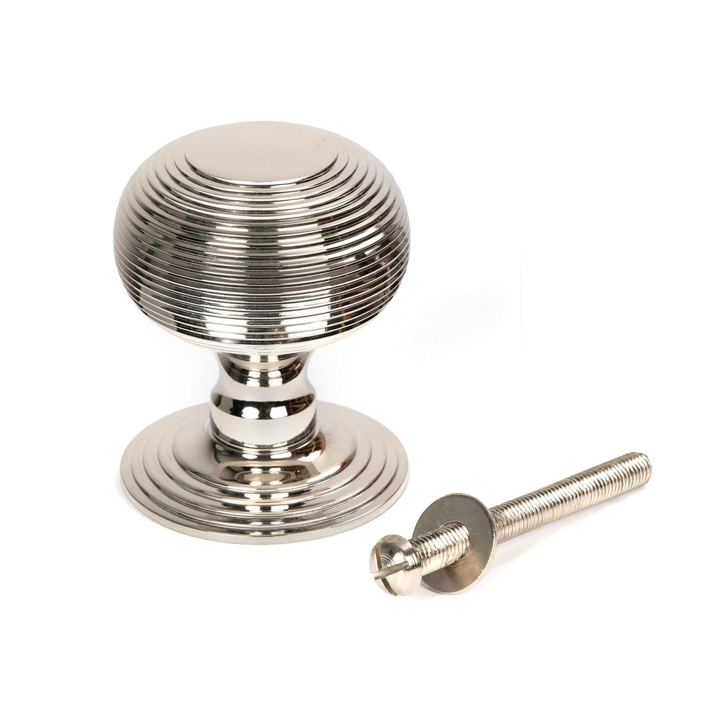 Polished Nickel Beehive Centre Door Knob | From The Anvil - Centre Door Knobs - From The Anvil - Yester Home