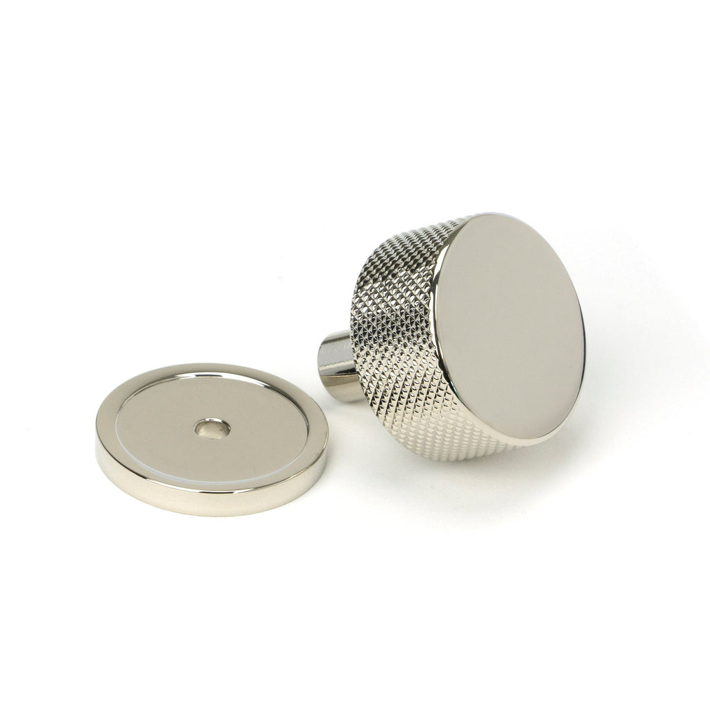 Polished Nickel Brompton Cabinet Knob - 32mm (Plain) | From The Anvil-Cabinet Knobs-Yester Home