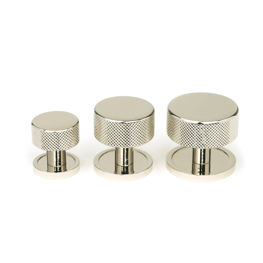 Polished Nickel Brompton Cabinet Knob - 32mm (Plain) | From The Anvil-Cabinet Knobs-Yester Home