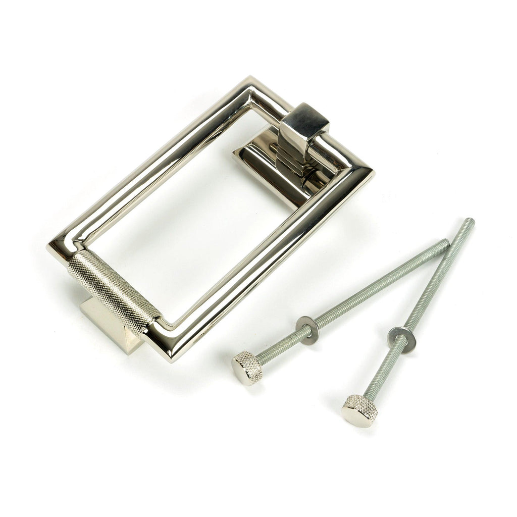 Polished Nickel Brompton Door Knocker | From The Anvil - Bolt-Through Door Knockers - From The Anvil - Yester Home