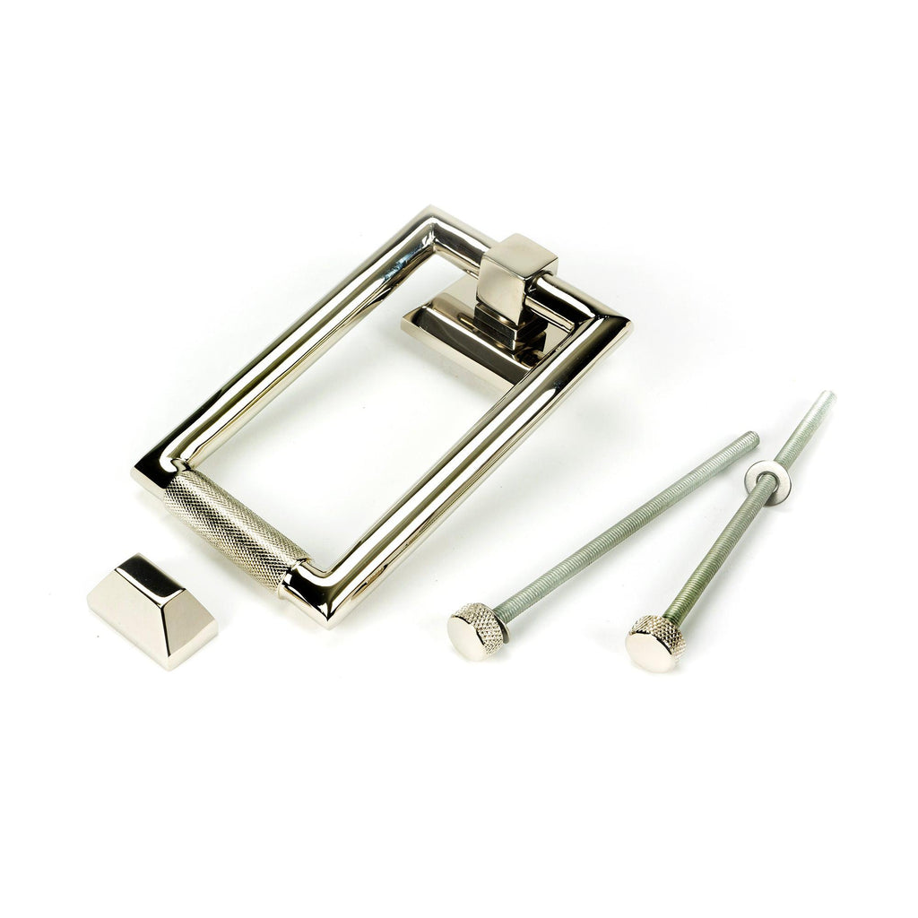 Polished Nickel Brompton Door Knocker | From The Anvil - Bolt-Through Door Knockers - From The Anvil - Yester Home