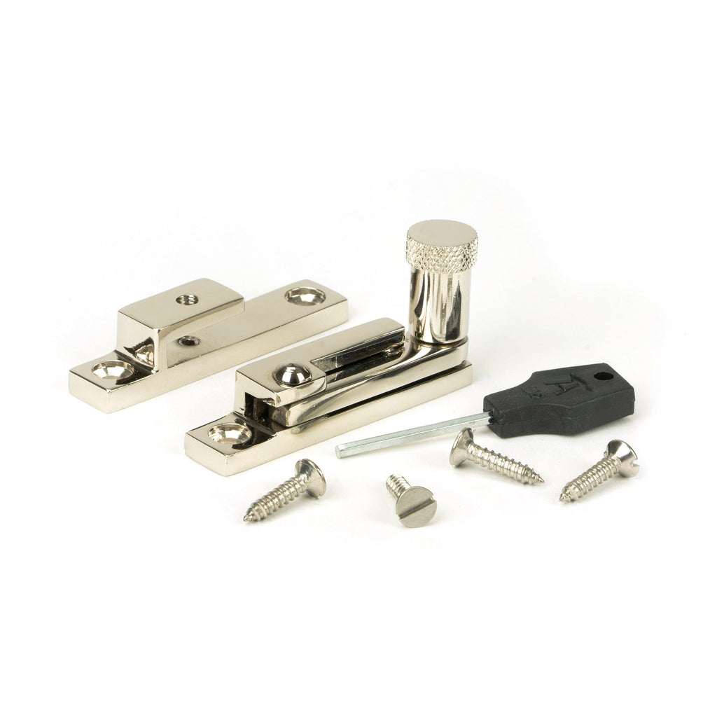 Polished Nickel Brompton Quadrant Fastener - Narrow | From The Anvil-Quadrant Fasteners-Yester Home