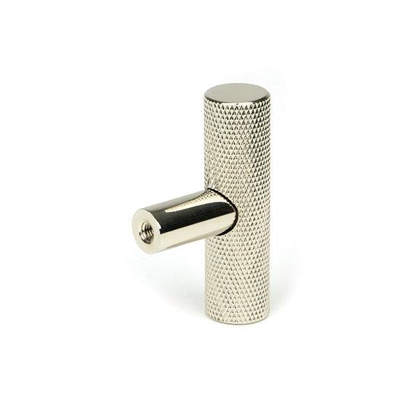 Polished Nickel Brompton T-Bar | From The Anvil-Cabinet Knobs-Yester Home