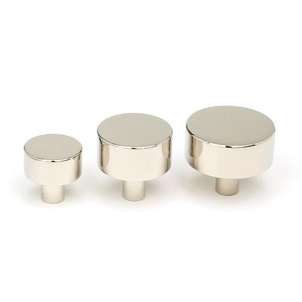 Polished Nickel Kelso Cabinet Knob - 32mm (No Rose) | From The Anvil-Cabinet Knobs-Yester Home