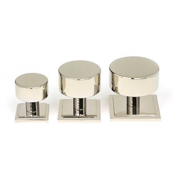 Polished Nickel Kelso Cabinet Knob - 32mm (Square) | From The Anvil-Cabinet Knobs-Yester Home