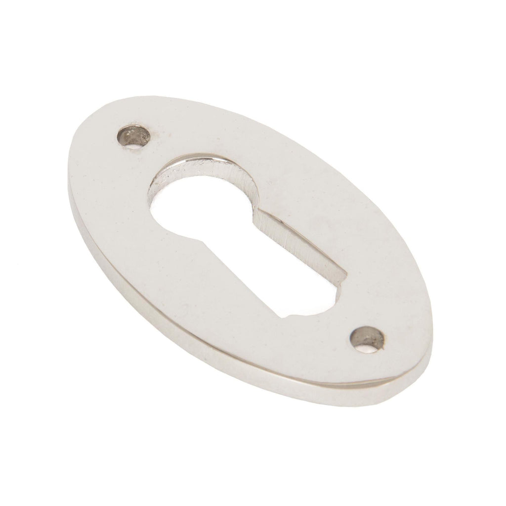Polished Nickel Oval Escutcheon | From The Anvil - Escutcheons - From The Anvil - Yester Home
