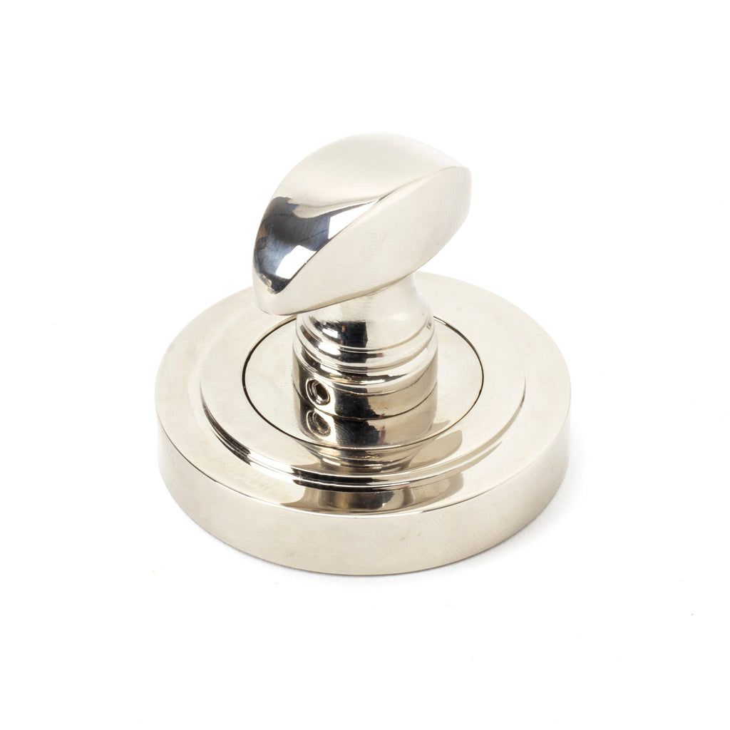 Polished Nickel Round Thumbturn Set (Art Deco) | From The Anvil-Thumbturns-Yester Home