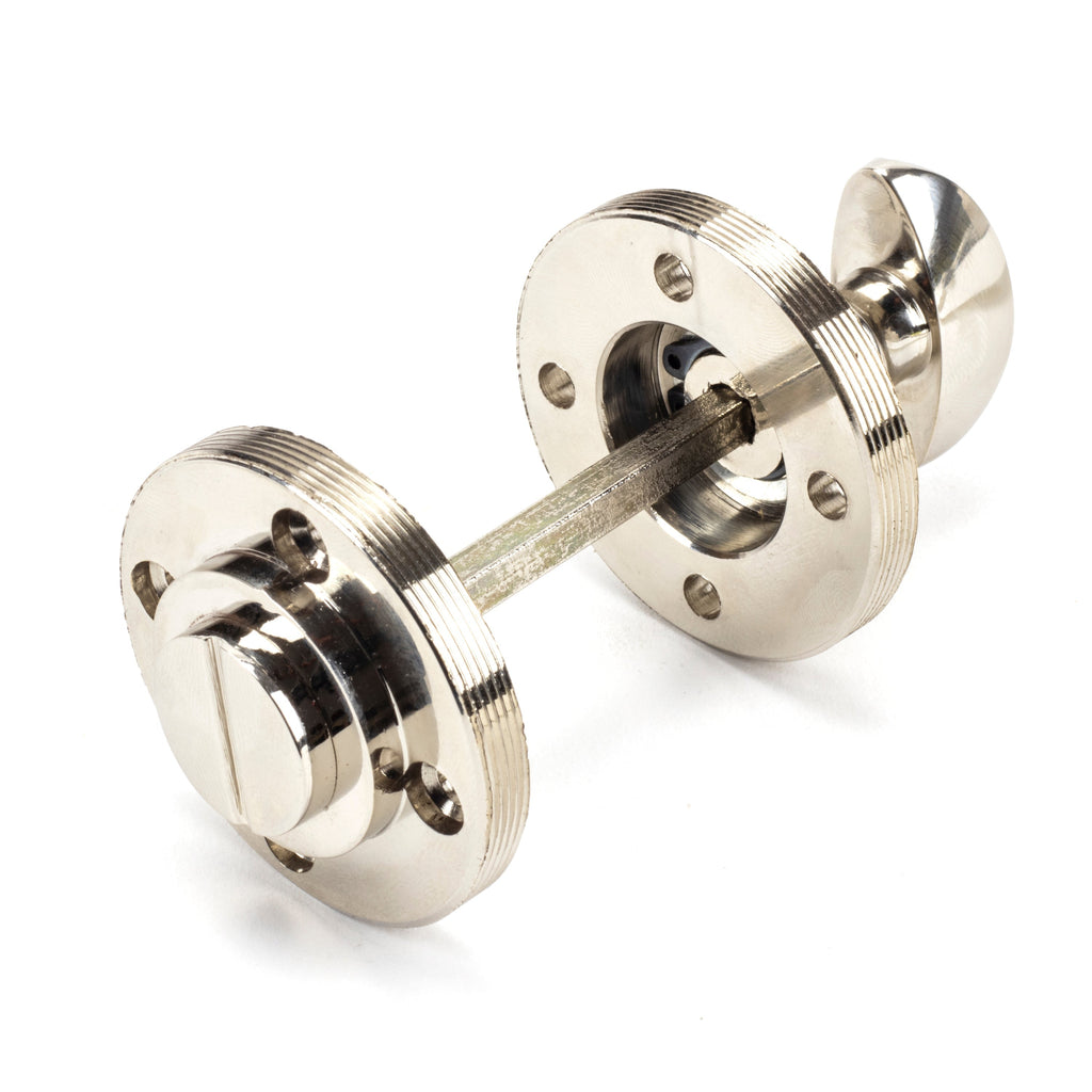 Polished Nickel Round Thumbturn Set (Art Deco) | From The Anvil-Thumbturns-Yester Home