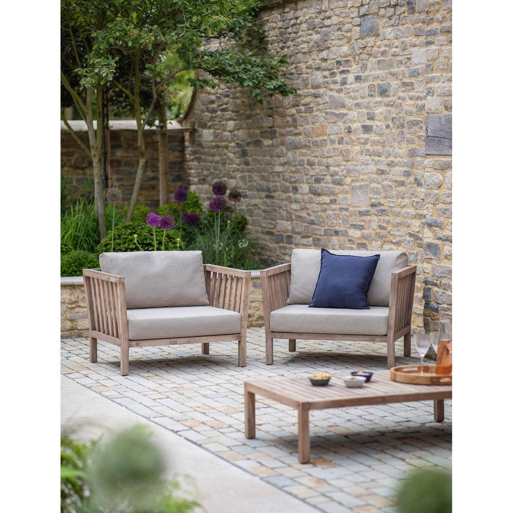 Porthallow Armchairs Set of 2 | Natural (Pre-order - Stock expected Early June) - Outdoor Sofas & Chairs - Garden Trading - Yester Home