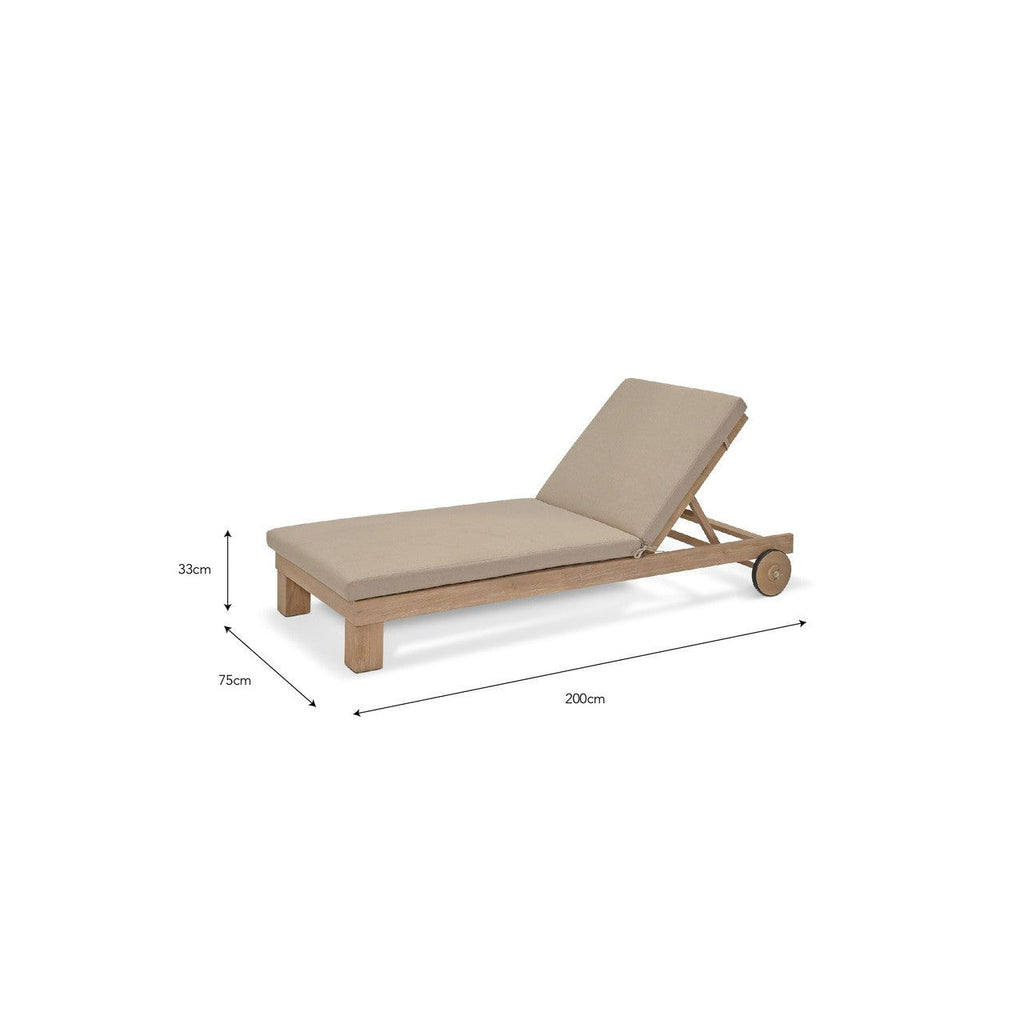 Porthallow Lounger | Natural (PRE-ORDER - Stock expected Early August) - Outdoor Chairs & Loungers - Garden Trading - Yester Home