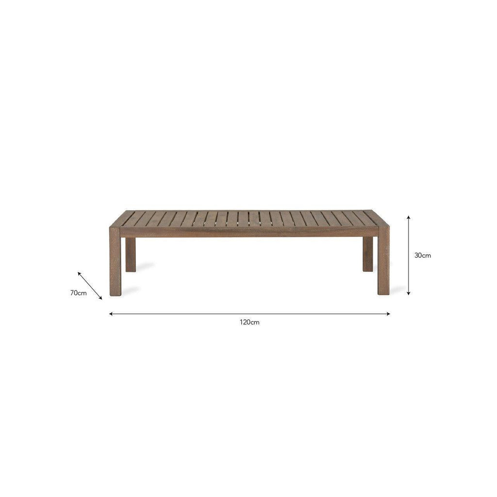 Porthallow Rectangular Coffee Table  | Natural (Pre-order - Stock expected Early June) - Outdoor Dining Tables & Sets - Garden Trading - Yester Home