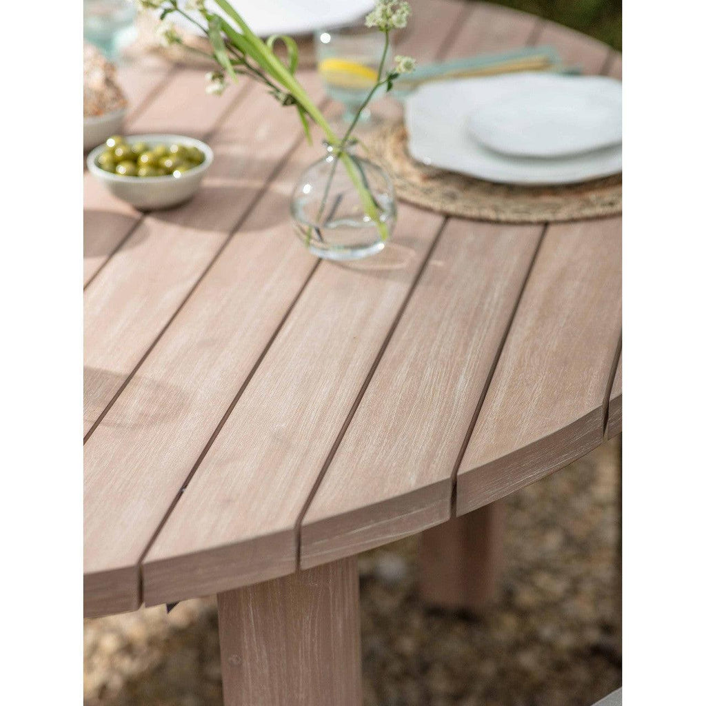 Porthallow Round Dining Table | Large | Natural - Outdoor Dining Tables & Sets - Garden Trading - Yester Home