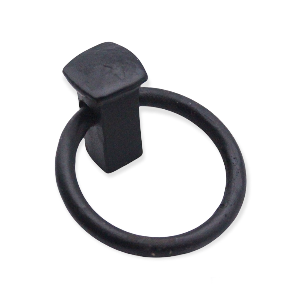 Quadrate Ring Drop Pull Matt Black-Ring Drop Pulls-Yester Home