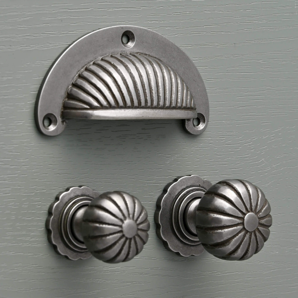 Reeded Cup Pull & Cabinet Knobs | Iron - Cabinet Handles - Yester Home - Yester Home