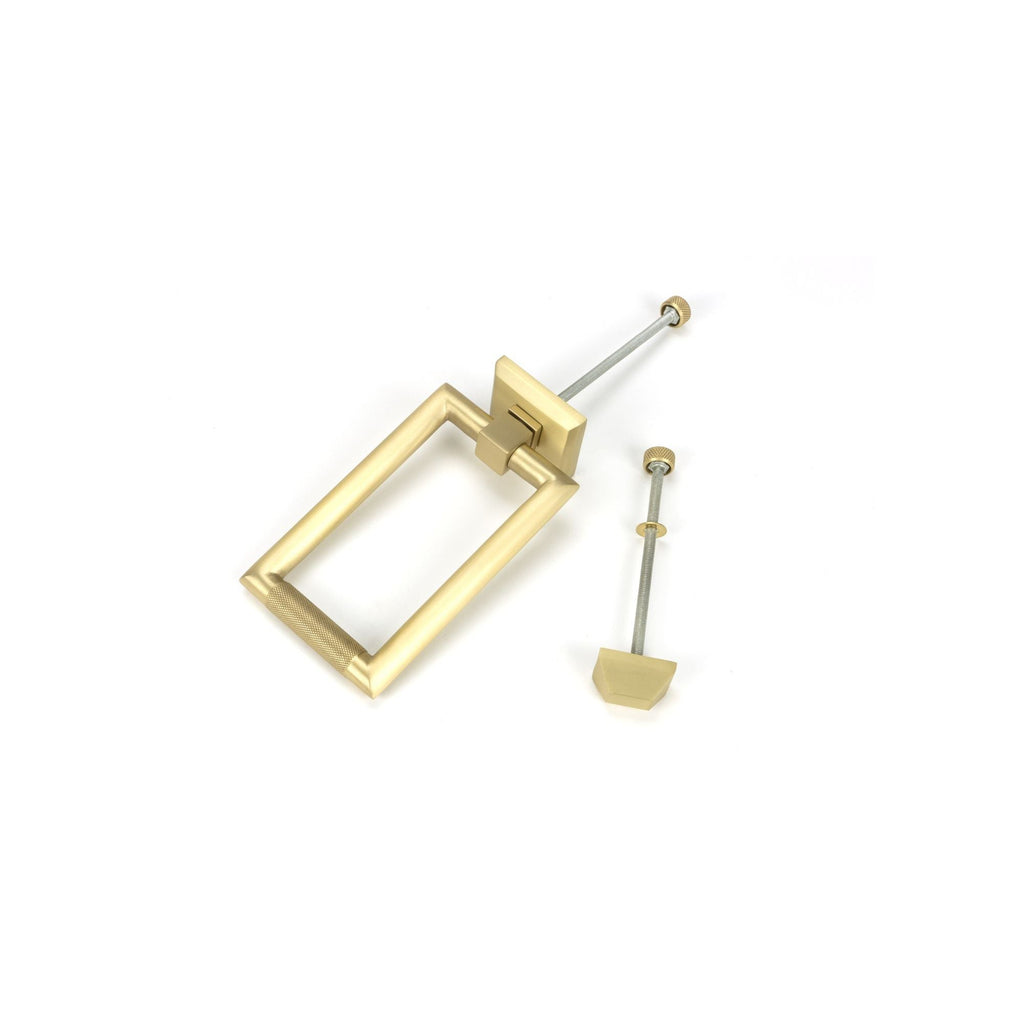 Satin Brass Brompton Door Knocker | From The Anvil - Bolt-Through Door Knockers - From The Anvil - Yester Home