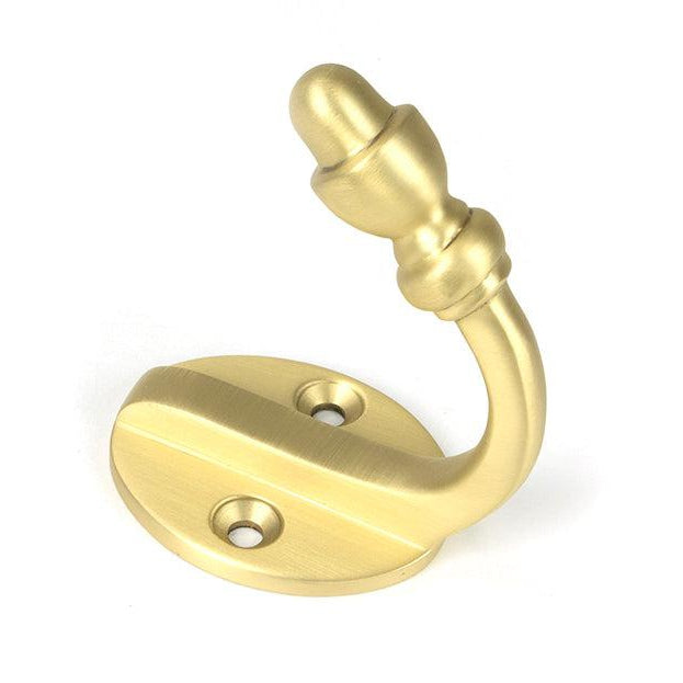 Satin Brass Coat Hook | From The Anvil-Coat Hooks-Yester Home