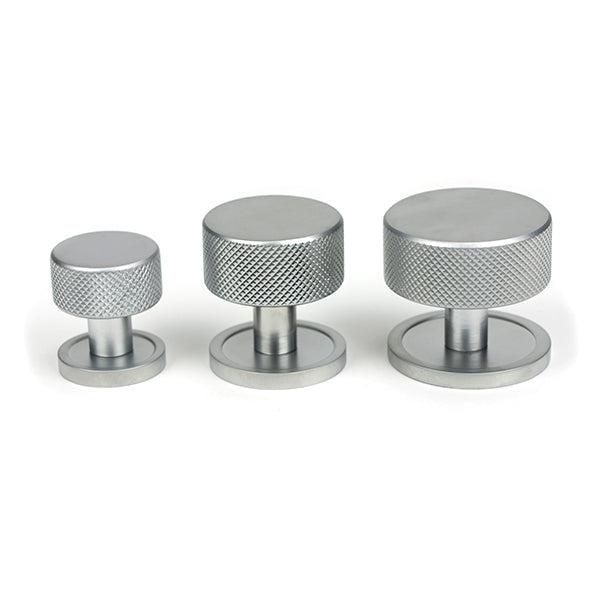 Satin Chrome Brompton Cabinet Knob - 38mm (Plain) | From The Anvil-Cabinet Knobs-Yester Home