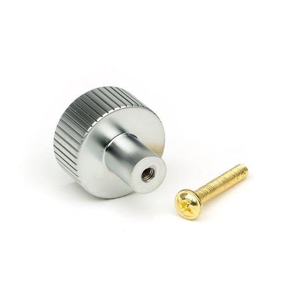 Satin Chrome Judd Cabinet Knob - 25mm (No rose) | From The Anvil-Cabinet Knobs-Yester Home