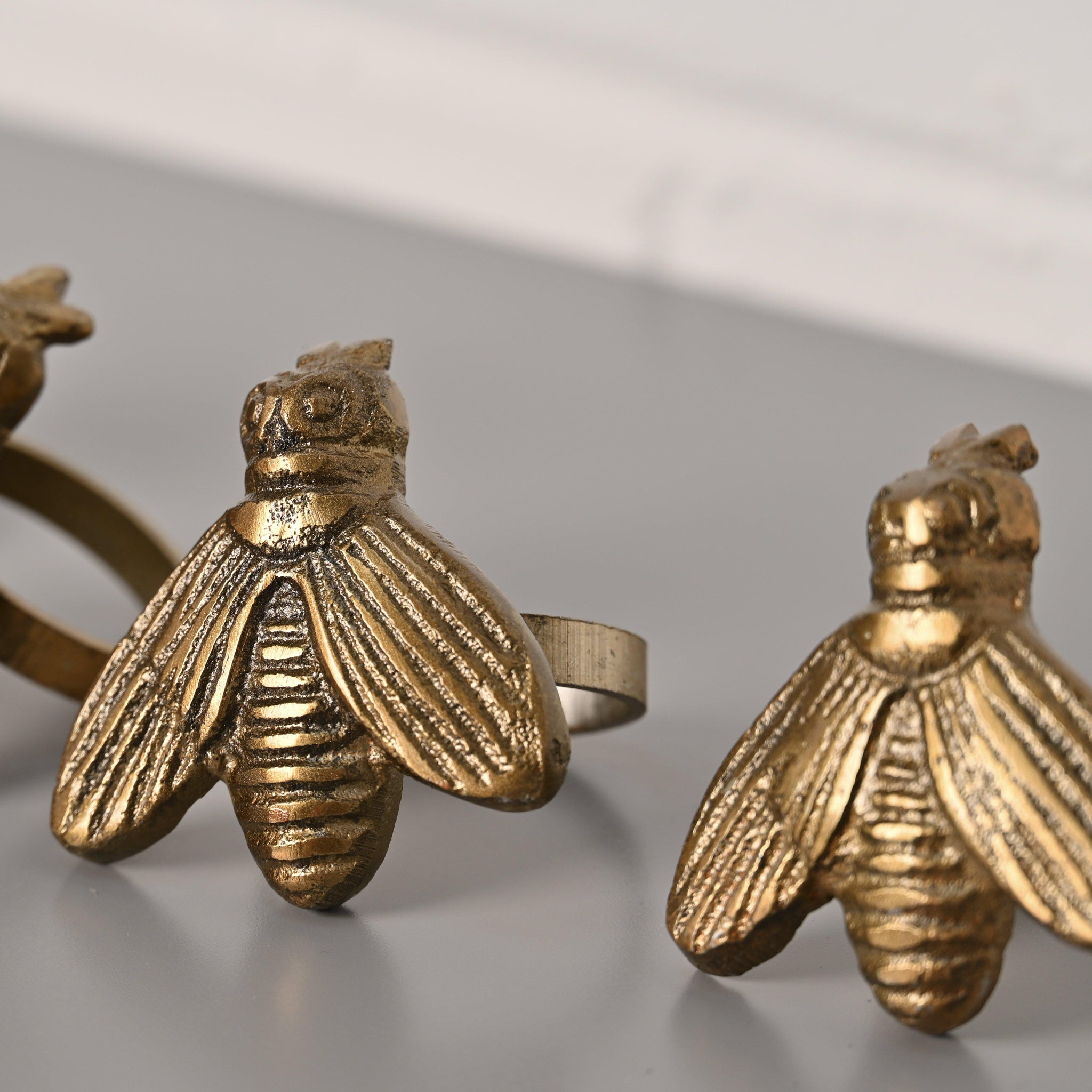 Set of 4 Bee Napkin Rings