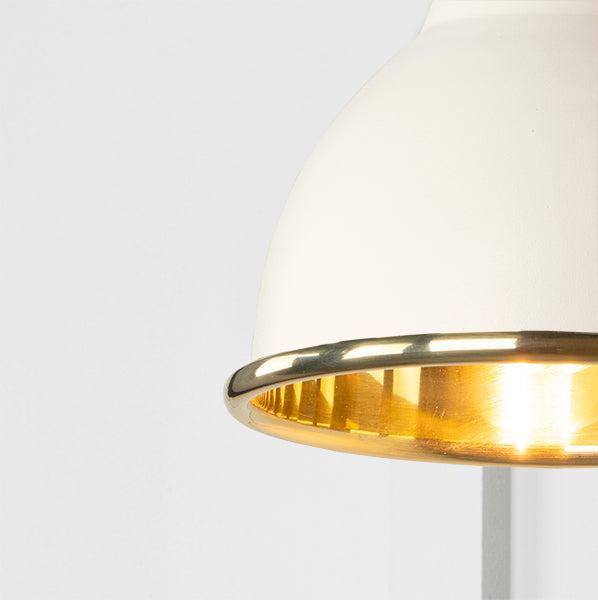 Smooth Brass Brindley Wall Light in Teasel | From The Anvil-Wall Lights-Yester Home