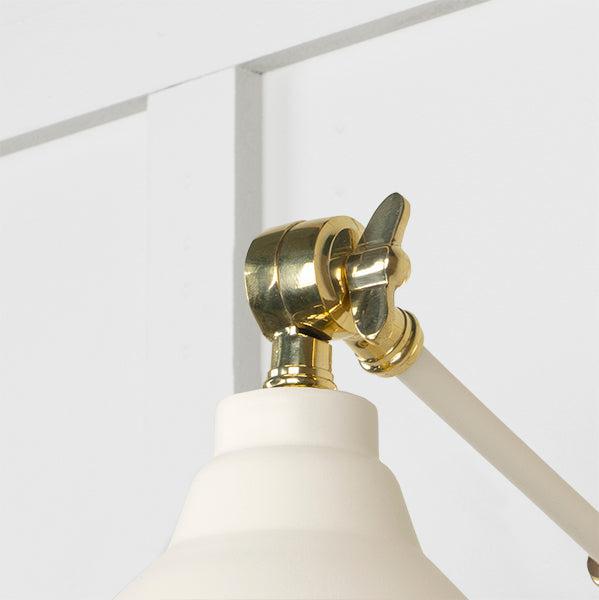 Smooth Brass Brindley Wall Light in Teasel | From The Anvil-Wall Lights-Yester Home