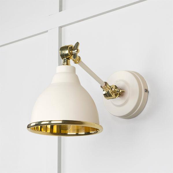 Smooth Brass Brindley Wall Light in Teasel | From The Anvil-Wall Lights-Yester Home