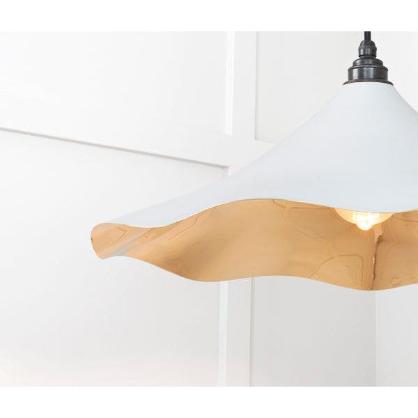 Smooth Brass Flora Pendant in Birch | From The Anvil-Ceiling Pendants-Yester Home