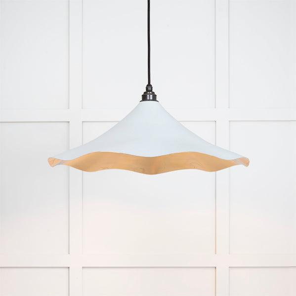 Smooth Brass Flora Pendant in Birch | From The Anvil-Ceiling Pendants-Yester Home