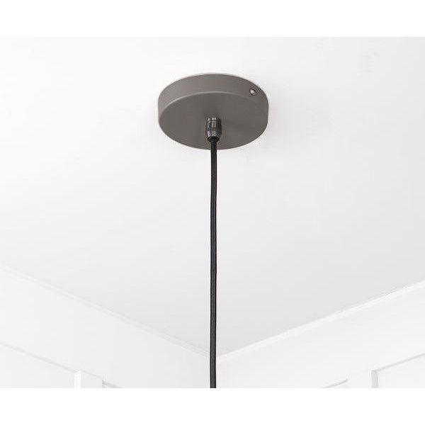 Smooth Brass Flora Pendant in Bluff | From The Anvil-Ceiling Pendants-Yester Home